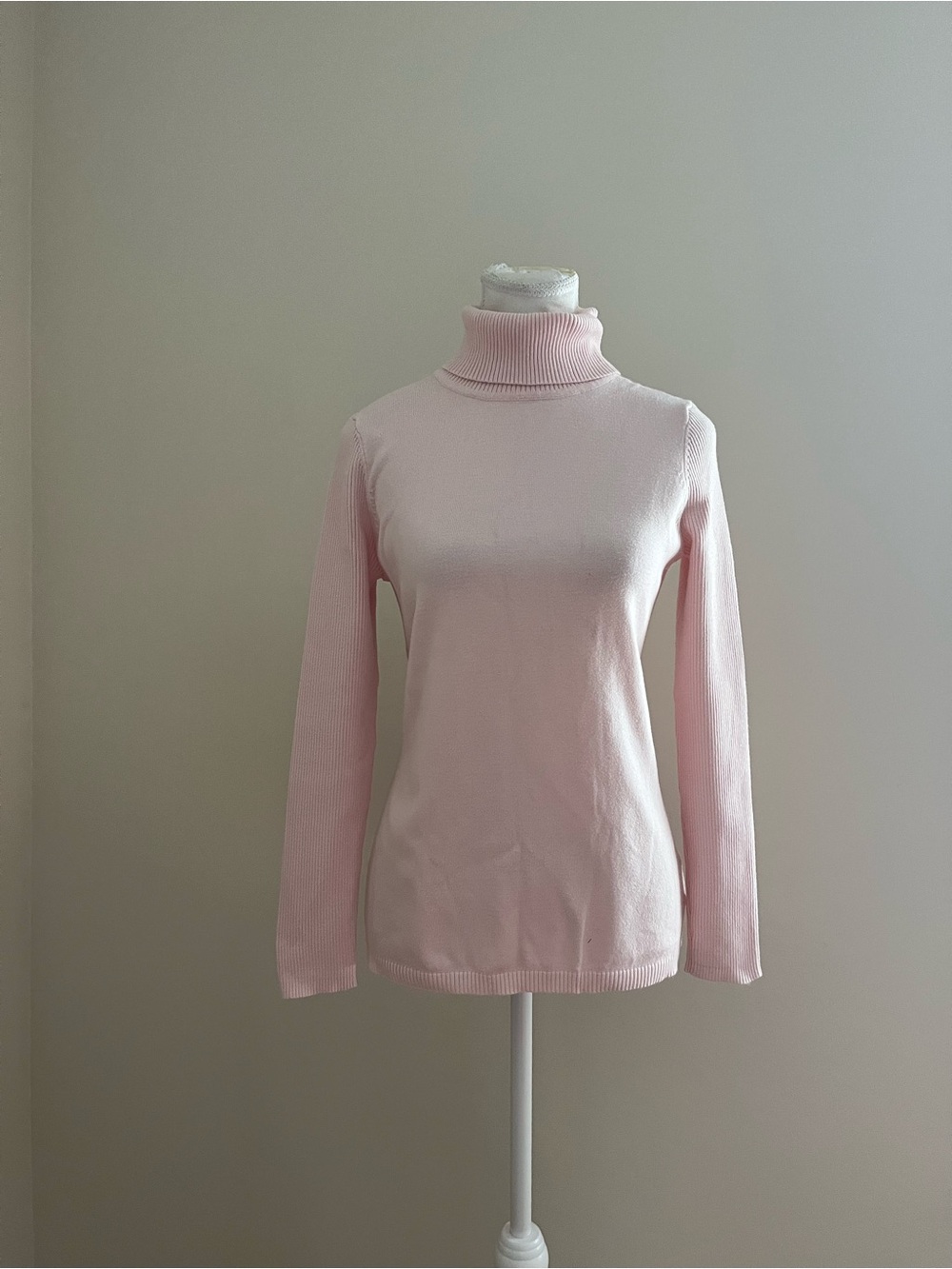 Women's Light Pink Turtleneck Sweater